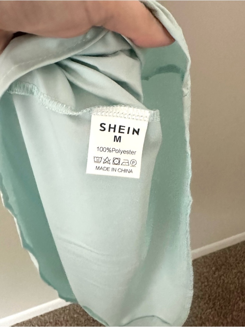 Mint Green Maxi Dress w/ Built-In Slip Size M - Picture 4 of 5